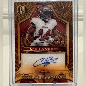 2022 Chris Godwin /75 Panini Gold Standard Gold Strike Autographed Card